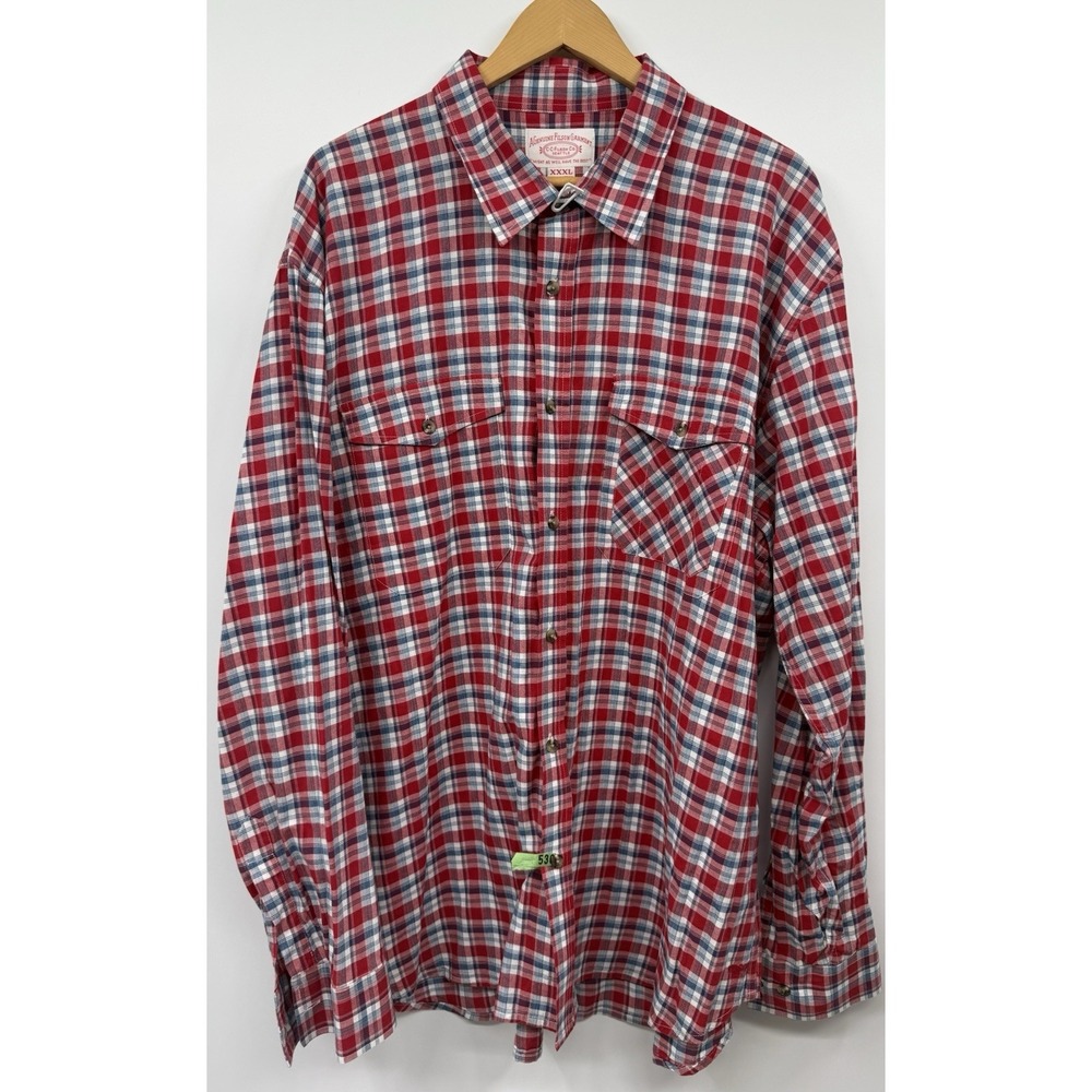 CC FILSON Plaid Long Sleeve Button Up Shirt 3XL Cotton Coastal Nautical Preppy - Picture 1 of 8